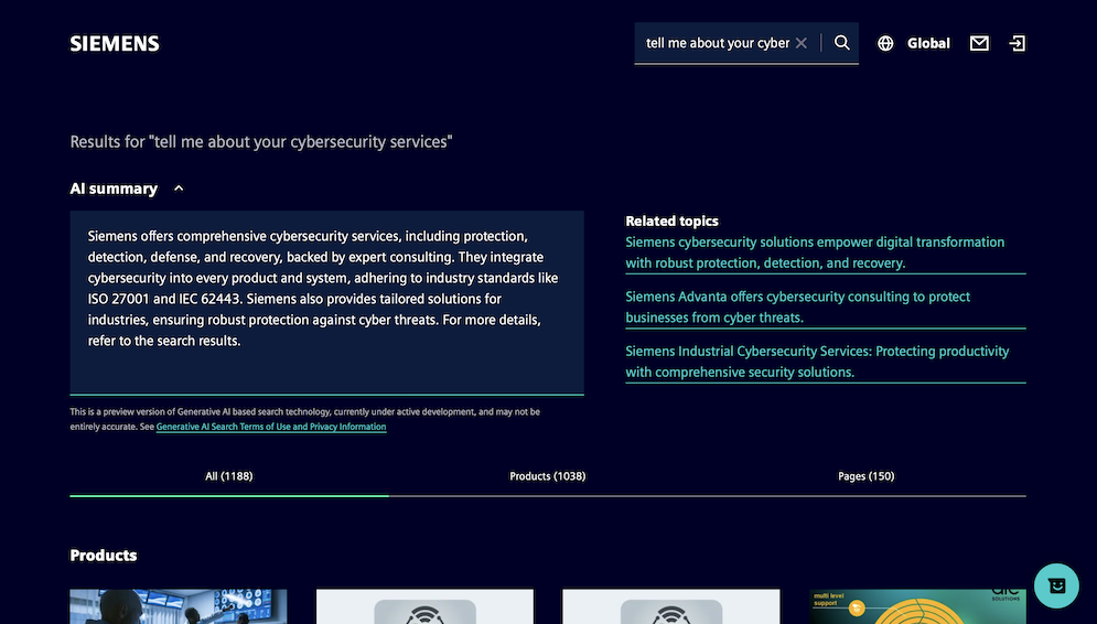 siemens ai search main