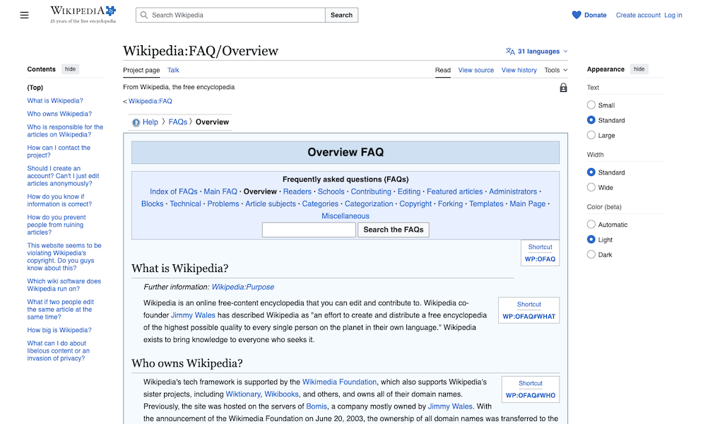 Wikipediafaq
