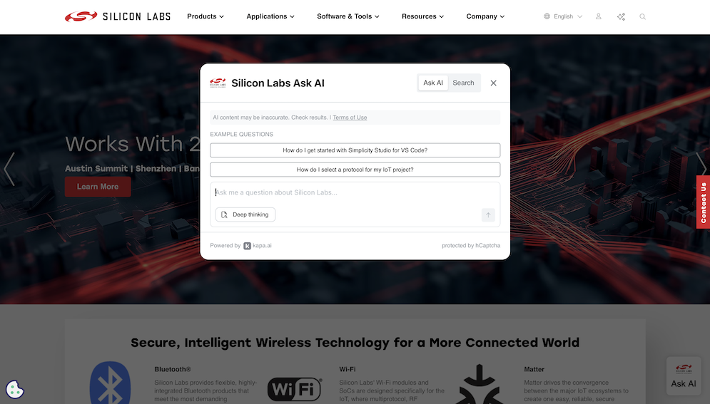 ai search silicon labs main